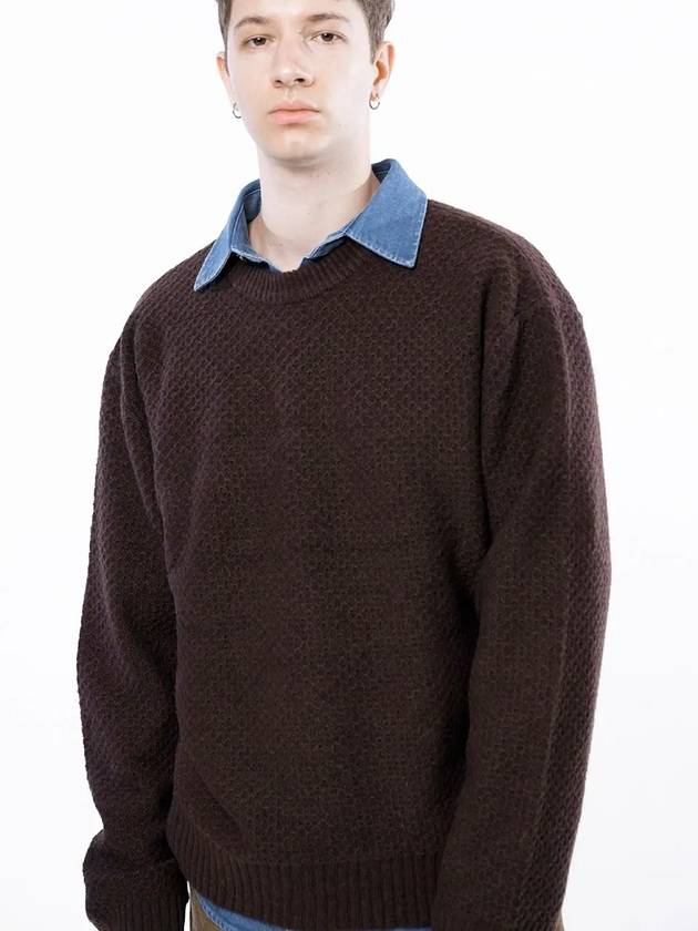 Men s M243TP05BR Hachi Oversized Round Knit Brown - CHANCE'S NOI - BALAAN 3