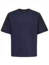 FF Jersey Short Sleeve T-Shirt Blue - FENDI - BALAAN 1