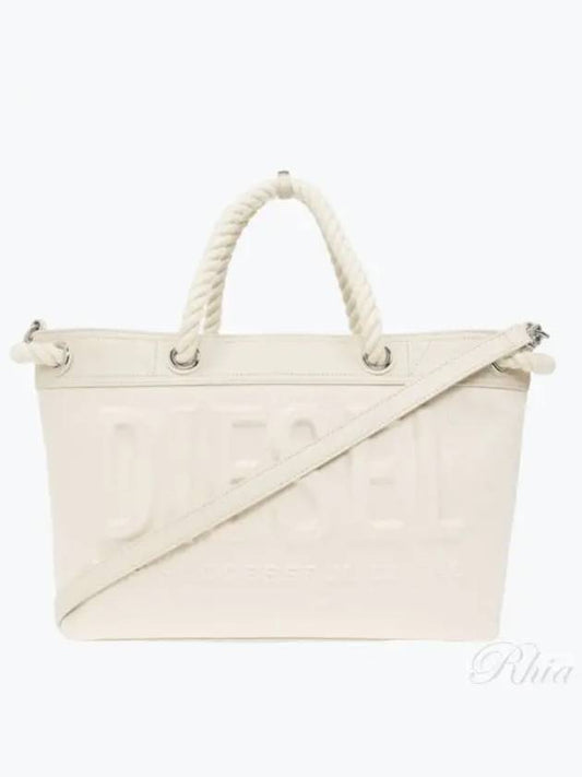 Rope Handle Medium Denim Tote Bag White - DIESEL - BALAAN 2