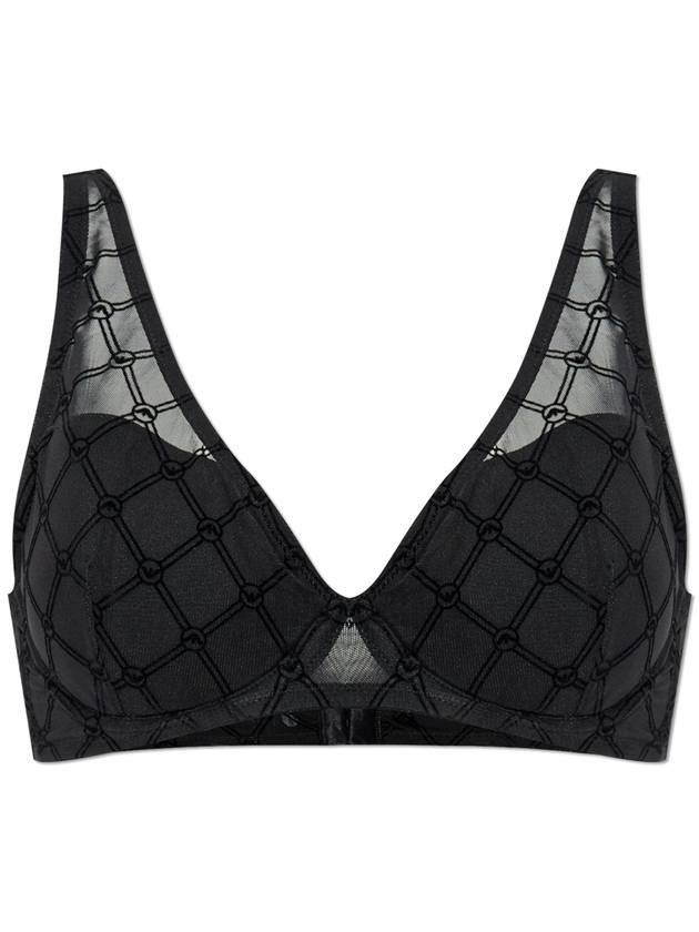 Emporio Armani Bra With Logo, Women's, Black - EMPORIO ARMANI - BALAAN 1