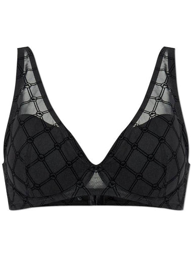 Emporio Armani Bra With Logo, Women's, Black - EMPORIO ARMANI - BALAAN 1