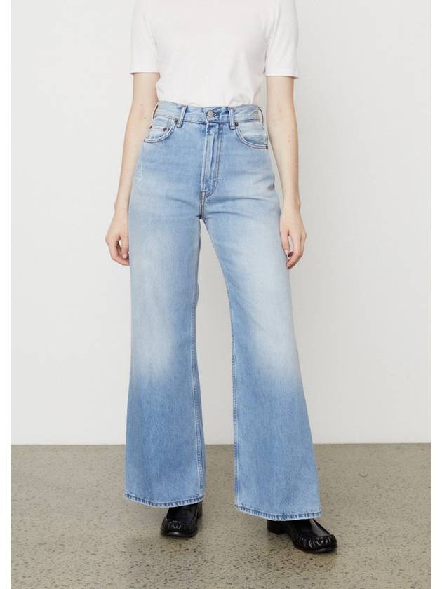 Relaxed Fit Denim Wide Jeans Light Blue - ACNE STUDIOS - BALAAN 2