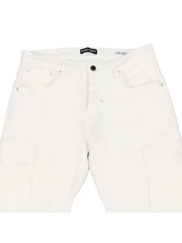 IKALOOK White Big Pocket Regular Fit Cargo Pants PT158 - IKALOOOK - BALAAN 4