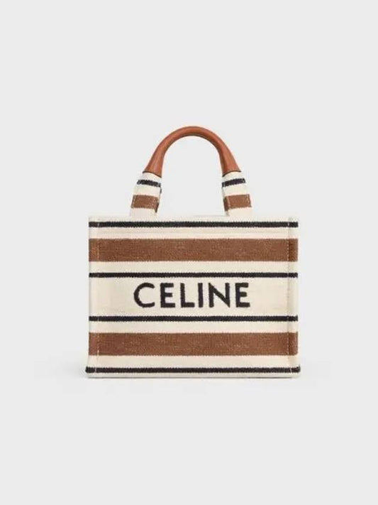 Small Cabas Thais Striped Textile With Celine Jacquard Tote Bag - CELINE - BALAAN 2