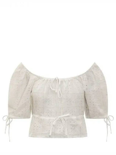 BRODERIE Anglaise Crop Blouse - GANNI - BALAAN 1