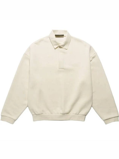 Essentials Fleece Long Sleeve Polo Shirt White - FEAR OF GOD - BALAAN 2