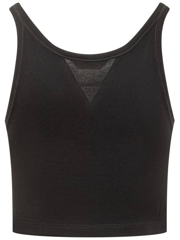 Logo Print Crop Tank Top PWAD060S24FAB0021003 - PALM ANGELS - BALAAN 3