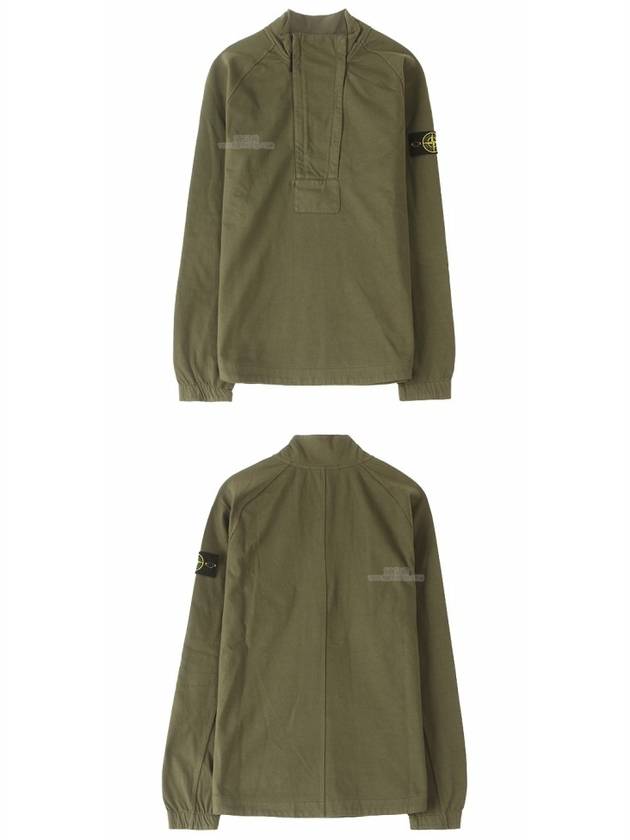 Wappen Patch Cotton Sweatshirt Green - STONE ISLAND - BALAAN 5