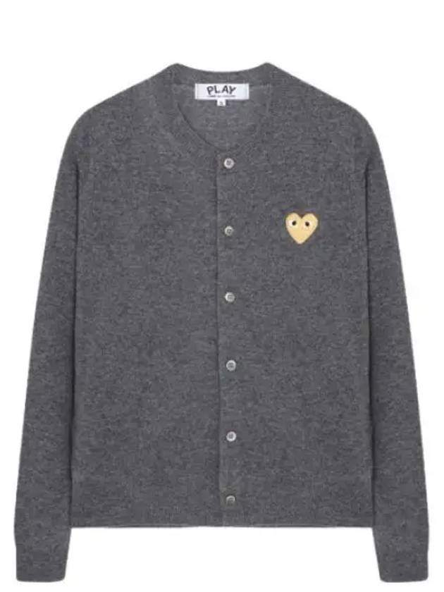 Gold Heart Waffen Wool Cardigan Women - COMME DES GARCONS - BALAAN 1