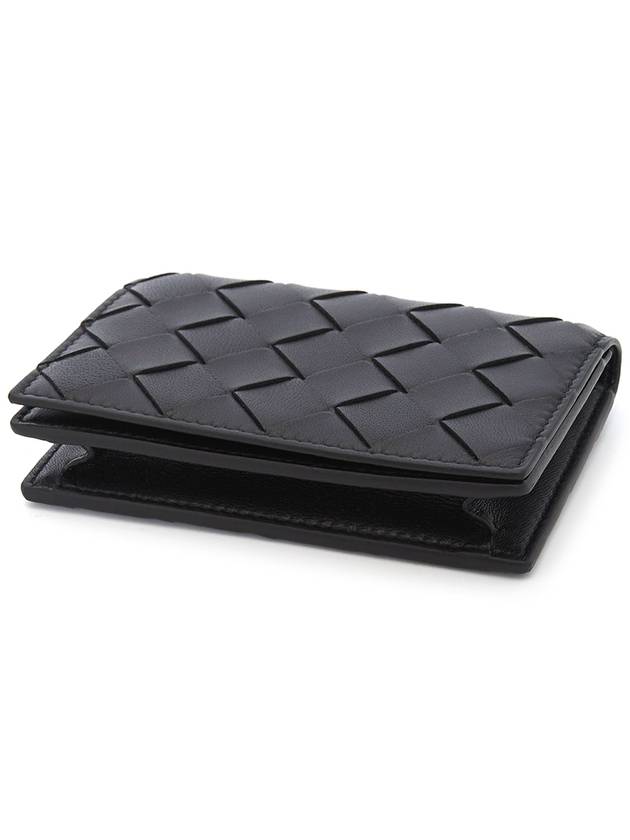 Intrecciato Flap Business Card Wallet Black - BOTTEGA VENETA - BALAAN 4