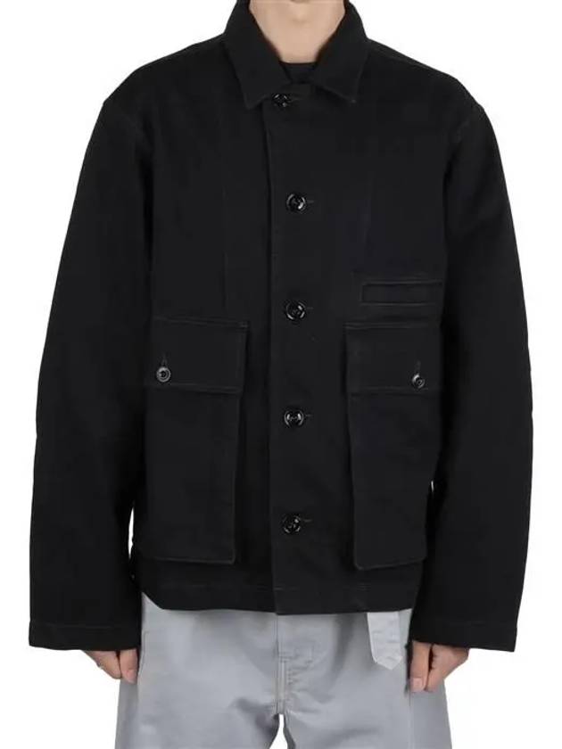 Boxy Oversized Denim Jacket Black - LEMAIRE - BALAAN 2