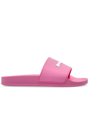 Palm Angels Slides With Logo, Women's, Pink - PALM ANGELS - BALAAN 1