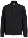 Lens Chrome Overshirt Zip-Up Jacket Black - CP COMPANY - BALAAN 3