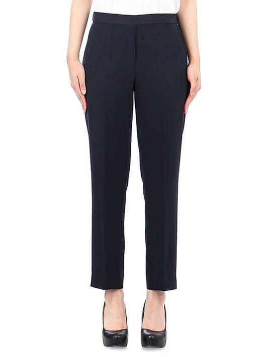 Women's Striped Admiral Crepe Trica Pull-on Slacks Dark Blue - THEORY - BALAAN.