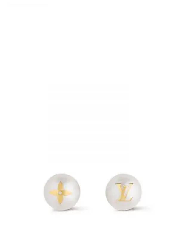 My Mix Pearl Earrings Gold White - LOUIS VUITTON - BALAAN 2