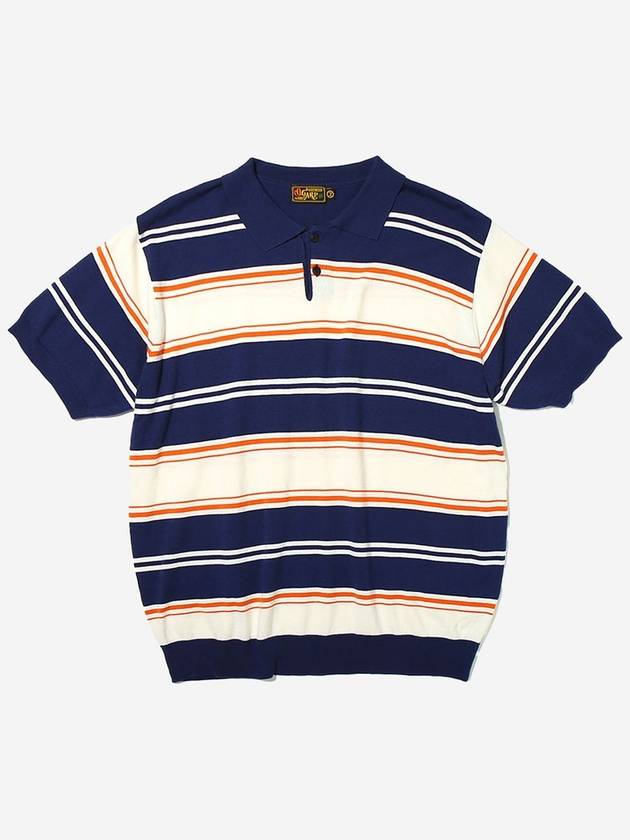 Chicano Stripe Collar Knit Navy - OGARP - BALAAN 1