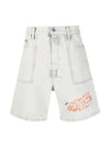 Utility Denim Bermuda Shorts Light Blue - OFF WHITE - BALAAN 2