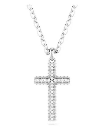 Insigne Pave Cross Rhodium Necklace White - SWAROVSKI - BALAAN 2