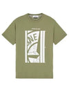 Graphic Printed Short Sleeve T-shirt Olive Green - STONE ISLAND - BALAAN 2