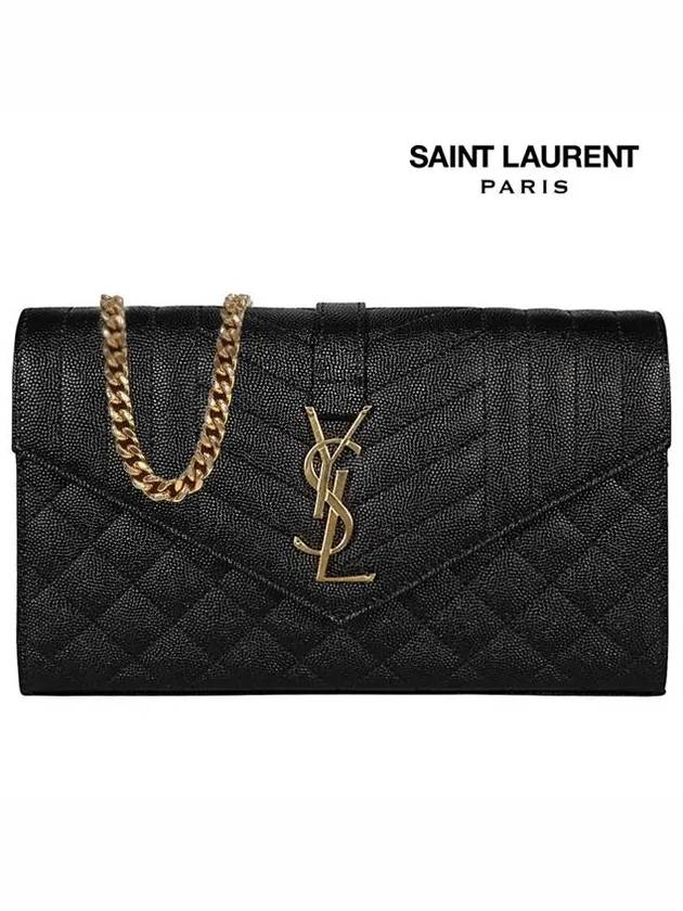 Cassandre Monogram Chain Cross Bag Black - SAINT LAURENT - BALAAN 3