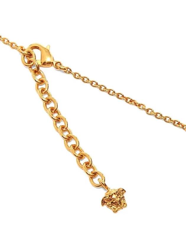 Enamel Medusa Pendant Necklace Black Gold - VERSACE - BALAAN 6