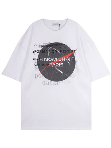 Men's space print white short sleeve t-shirt NUS19293 001 - IH NOM UH NIT - BALAAN 1