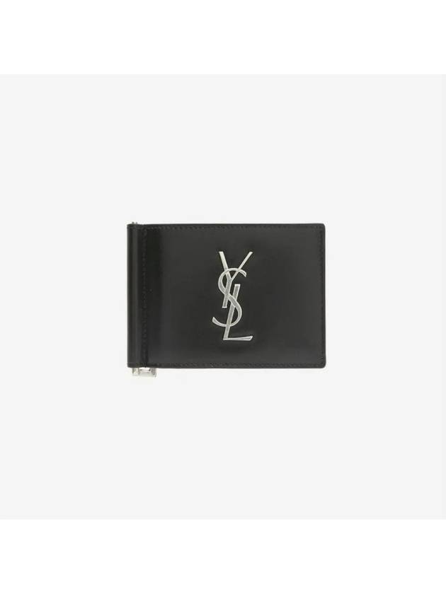 Monogram Money Clip Half Wallet Black - SAINT LAURENT - BALAAN 5