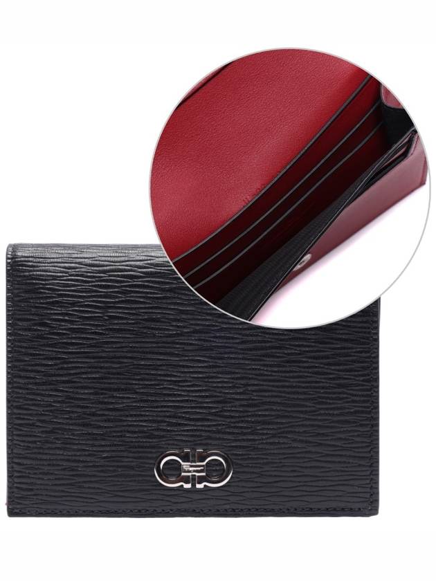 Gancini Card Wallet Black - SALVATORE FERRAGAMO - BALAAN 2