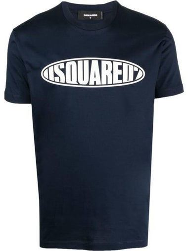 short sleeve t-shirt S74GD1097S23009478 BLUE NAVY - DSQUARED2 - BALAAN 1