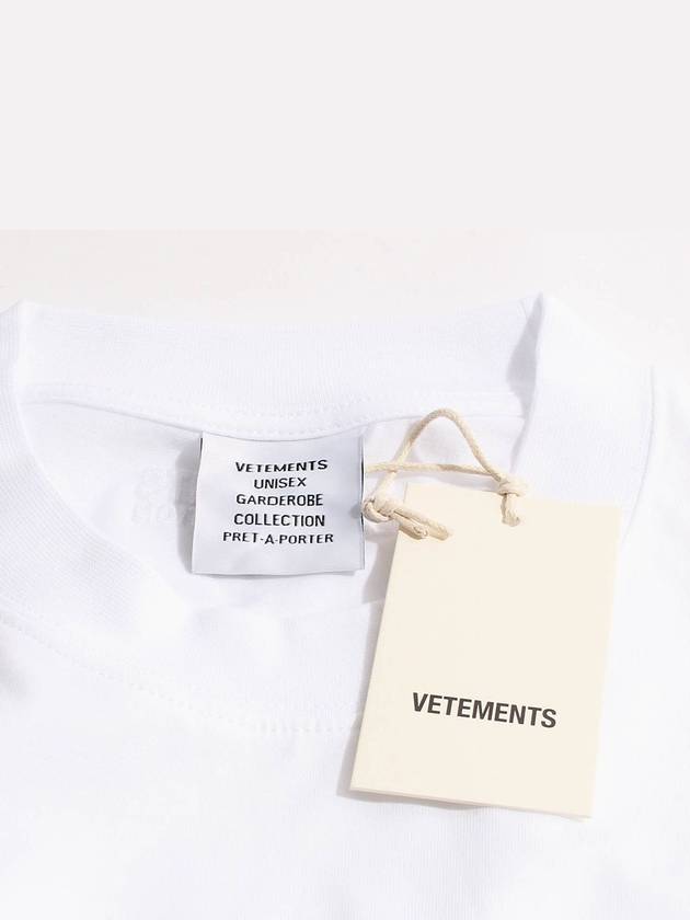 Collage Logo Print Short Sleeve T-Shirt White - VETEMENTS - BALAAN 7