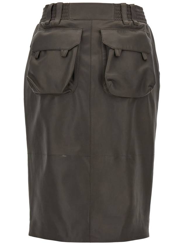 Saint Laurent Leather Skirt - SAINT LAURENT - BALAAN 2