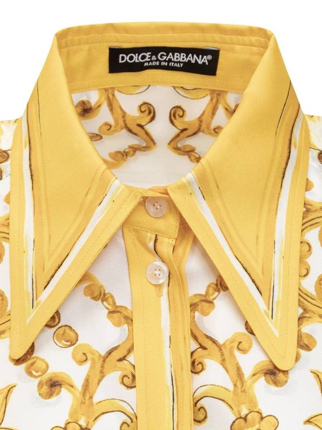 Dolce & Gabbana Majolica Silk Twill Shirt - DOLCE&GABBANA - BALAAN 4