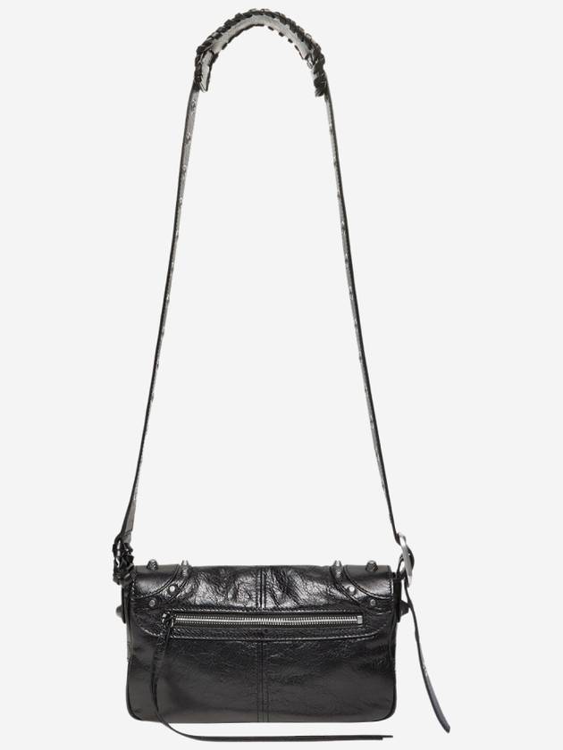 Zipper Stud Arena Lambskin Shoulder Bag Black - BALENCIAGA - BALAAN 4