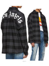 Men s Flannel Overshirt PMGA024S20749023 0901 - PALM ANGELS - BALAAN 1