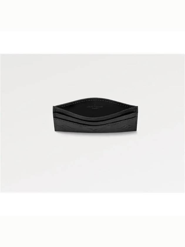 Monogram Double Card Wallet Black - LOUIS VUITTON - BALAAN 4