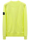 Wappen Patch Crew Neck Sweatshirt Neon Yellow - STONE ISLAND - BALAAN 3