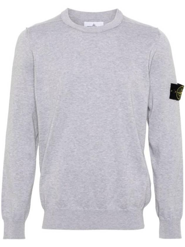 Crewneck Soft Cotton Knit Top Charcoal - STONE ISLAND - BALAAN 2