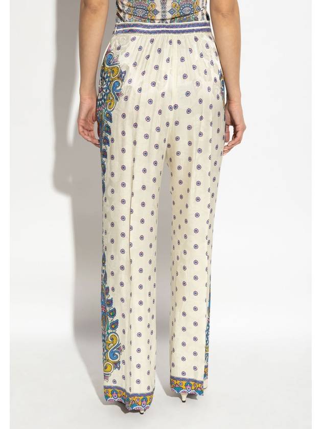 Etro Trousers With Decorative Pattern, Women's, Cream - ETRO - BALAAN 4