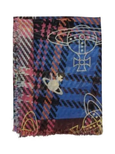 ORB Mac Andy Wrap Check Wool Silk Scarf - VIVIENNE WESTWOOD - BALAAN 2