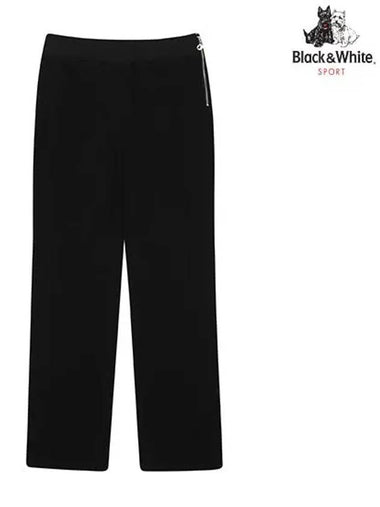 Spring High Elasticity Knit Obi Bootcut 10's Pants 5073LZWPBLACK - BLACK&WHITE - BALAAN 1