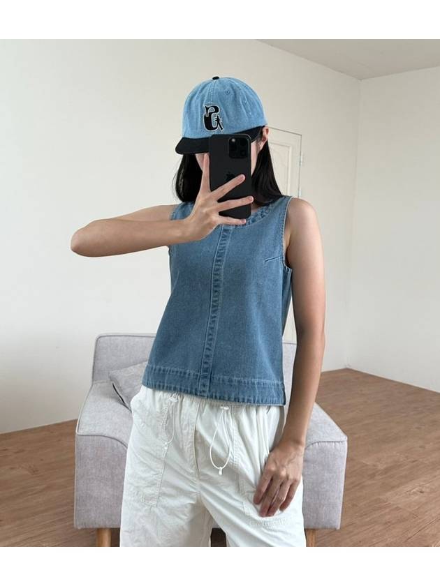 AU Australia BIG OL Tank Top ST1L0461 Mid Blue Denim WOMENS - STUSSY - BALAAN 2