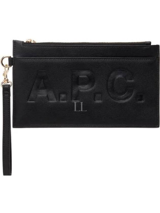 Debossed Logo Pouch Bag Black - A.P.C. - BALAAN 2