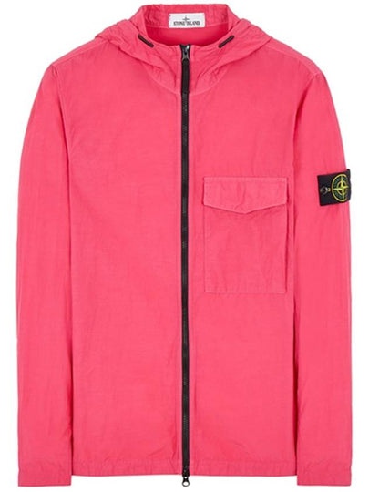 Men's Wappen Patch Naslan Pocket Hooded Jacket Pink - STONE ISLAND - BALAAN 2