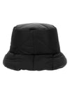 logo re-nylon padded bucket hat black - PRADA - BALAAN 4
