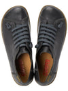 Peu Leather Low Top Sneakers Black - CAMPER - BALAAN 3