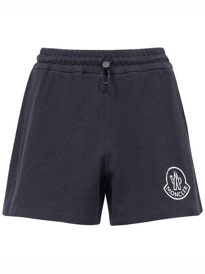 Women's Logo Print Track Shorts Navy - MONCLER - BALAAN 2