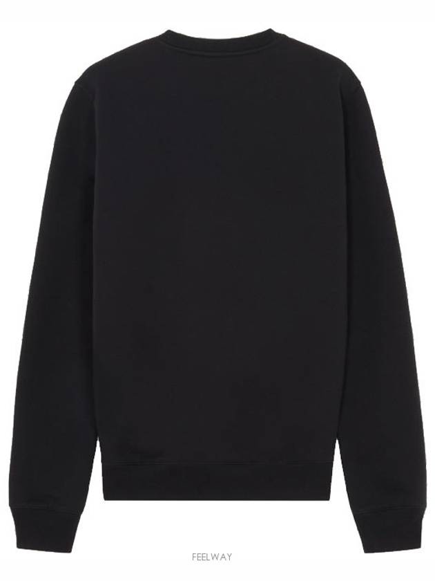 Big Fox Embroidery Round Sweatshirt Black - MAISON KITSUNE - BALAAN.