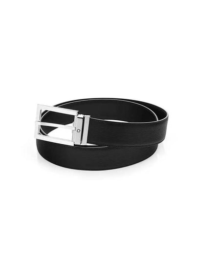 Steel Pin Buckle 35mm Leather Belt Black - MONTBLANC - BALAAN 2