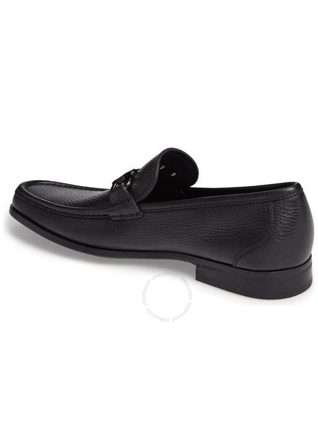 Gancini Suede Moccasin Loafers Black - SALVATORE FERRAGAMO - BALAAN 4