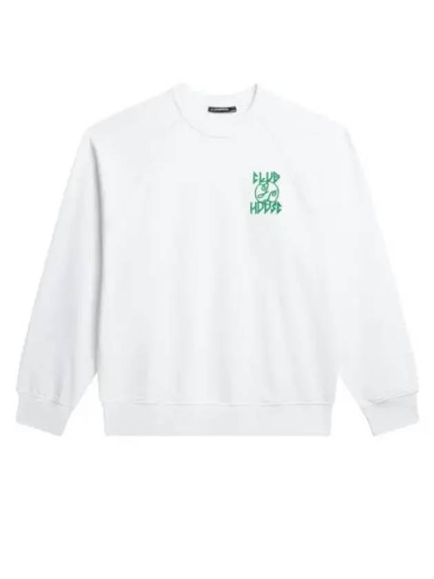 Callan Printed Crewneck Sweater White - J.LINDEBERG - BALAAN 1